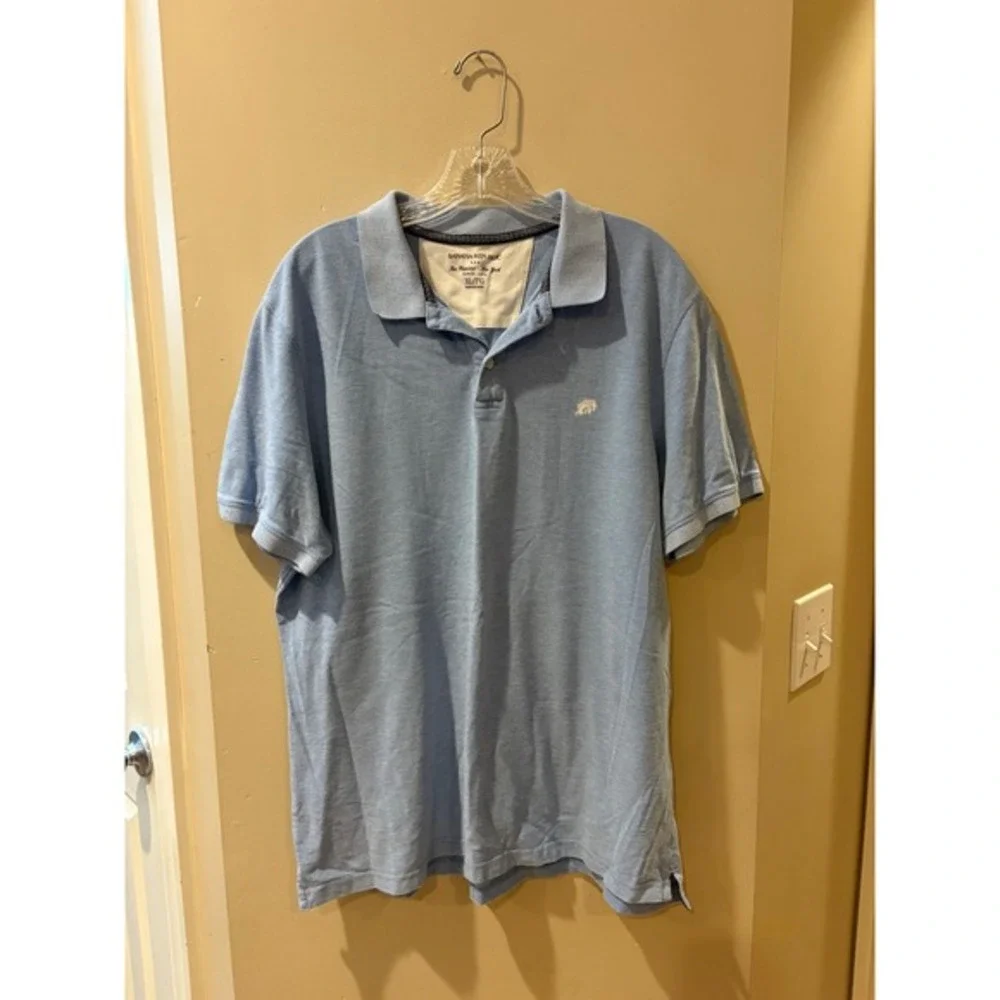 Banana Republic Mens Light Blue Classic Fit Polo‎ Shirt XL TG Big Tall Elephant